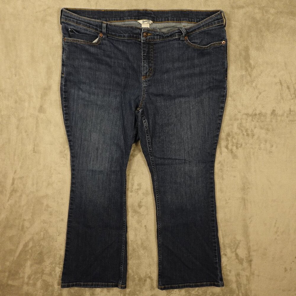 Duluth Jeans Plus‎ Daily Denim Bootcut Jeans Women's 20W Dark Wash Blue Trading